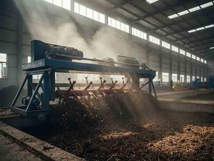 槽式翻抛发酵设备-液压升降翻抛机